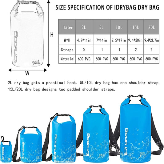 Dry bag Serie AQUA 2/5/10/15/20L Producto Internacional