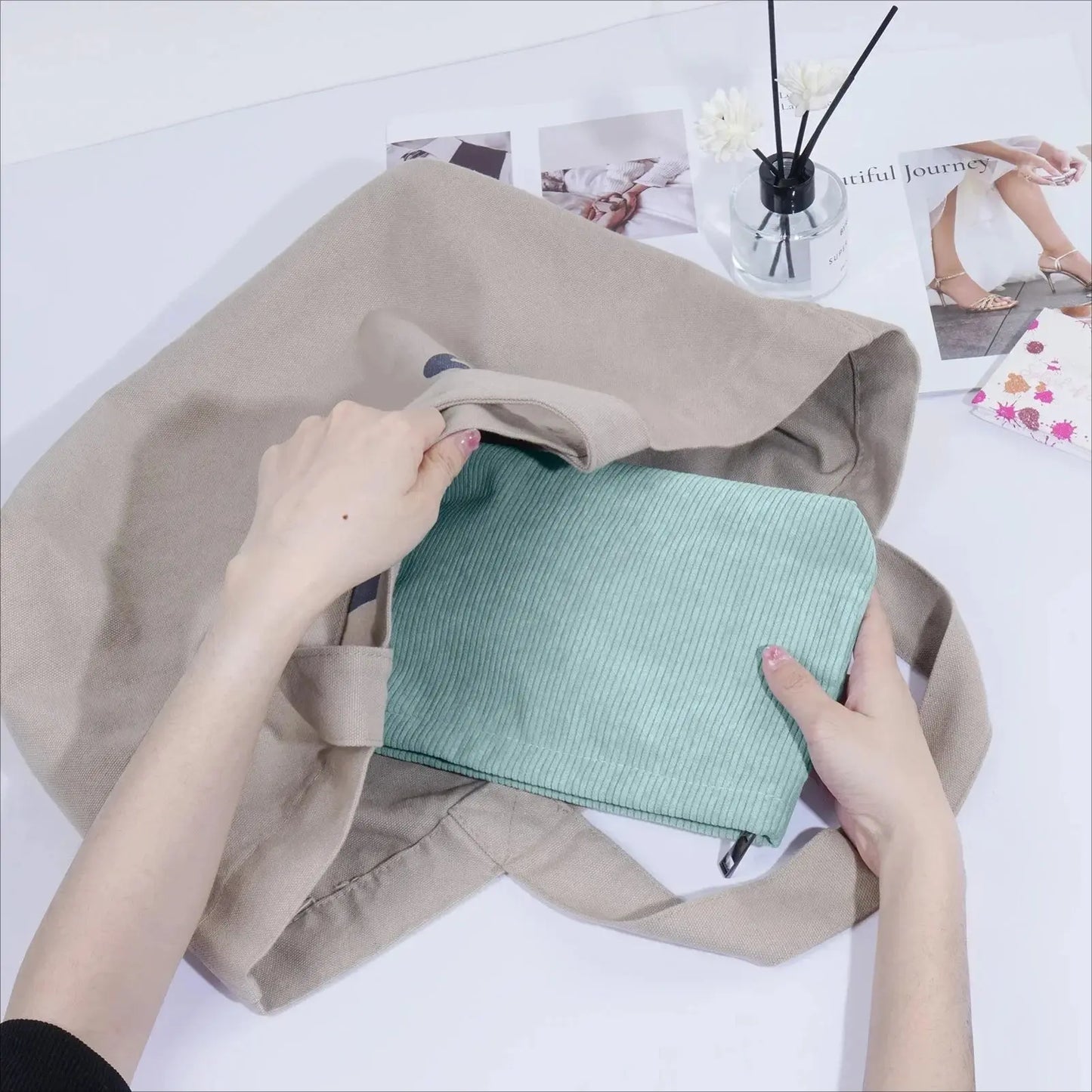 Estuche Bag Corduroy Producto Internacional